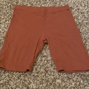 Terra Cotta/ burnt orange biker shorts